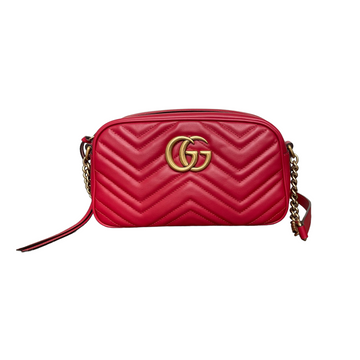 Gucci Small GG Marmont Matelassé Red GHW