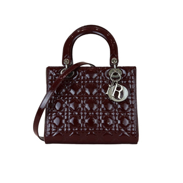 Lady Dior Medium New 1:1 Repl Burgundy SHW