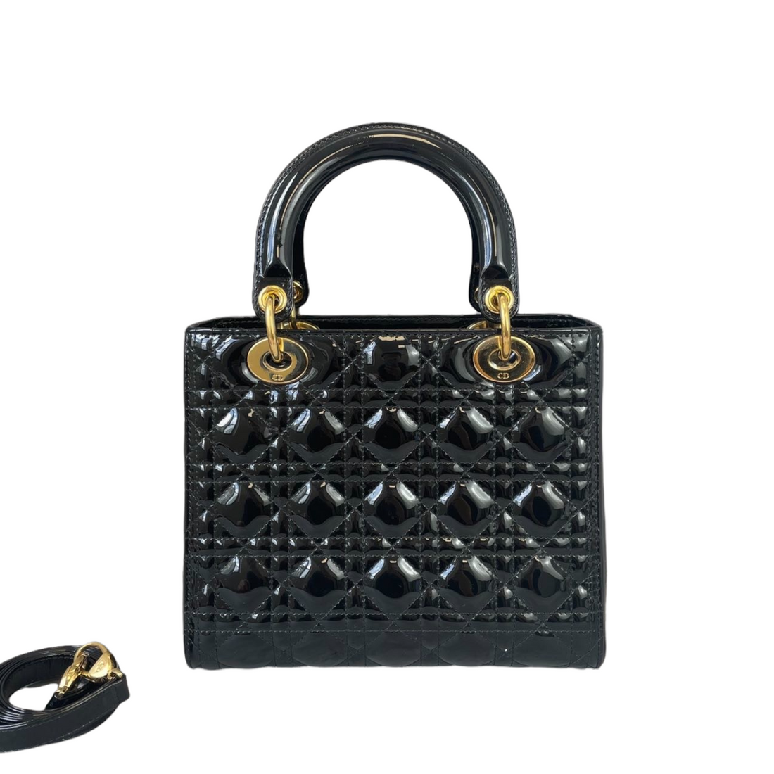 Medium Lady Dior New 1:1 Repl Black GHW