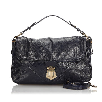 Fendi Blue Navy New 1:1 Rep Leather Satchel Italy