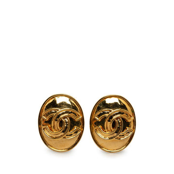 Chanel  Coco Mark Earrings Gold Plated