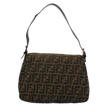 FENDI Zucca Canvas Mamma Baguette Shoulder Bag Brown 211126325 009 Auth ki3771
