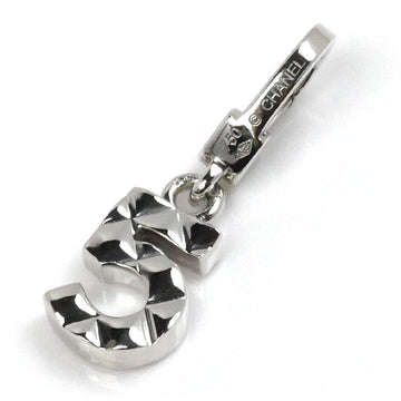 Chanel K18WG White Gold No.5 Charm Pendant
