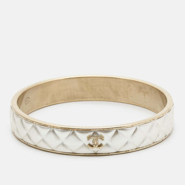 Top Quality Chanel CC Composite Gold Tone Bangle Bracelet