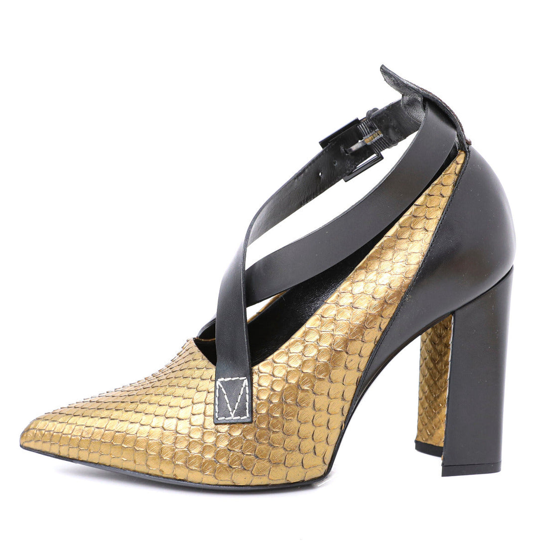 Louis Vuitton Bicolor Gamble Diva Python Pump 39