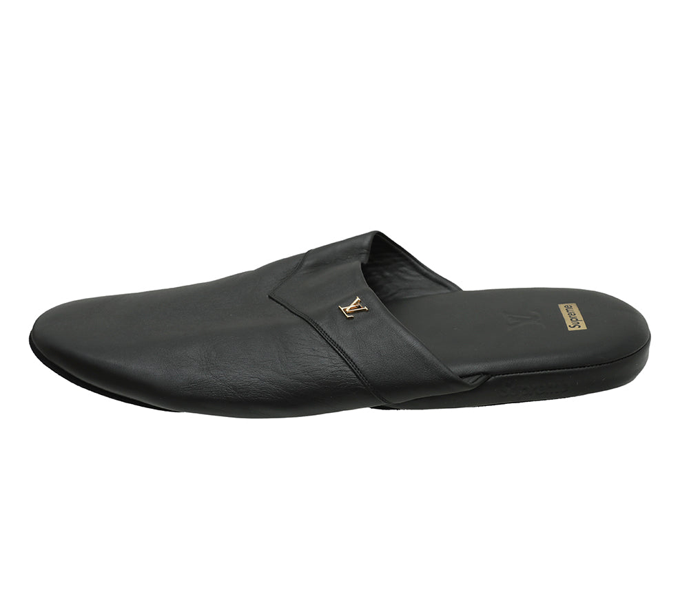 Louis Vuitton Black X Supreme High Slippers 8