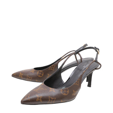 Louis Vuitton Monogram Cherie Slingback Pump 39