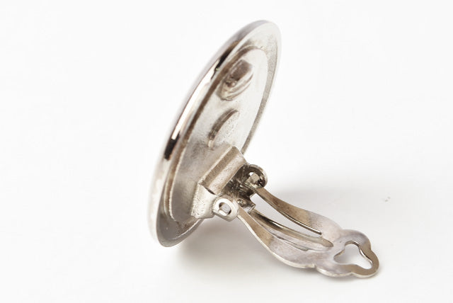 Chanel  Earrings Coco Mark Circle Gold/Black/Silver