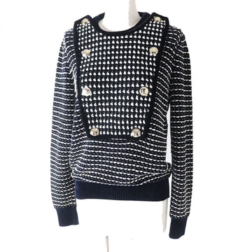 Top Quality Chanel COCO Mark Button Velvet Tweed Pullover