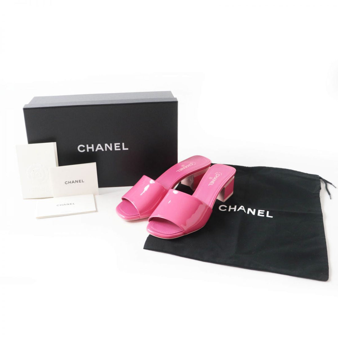 Chanel COCO Mark New 1:1 Rep Leather Mules Pink