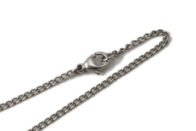Chanel Necklace Pendant CC Mark Flower Motif Silver Antique