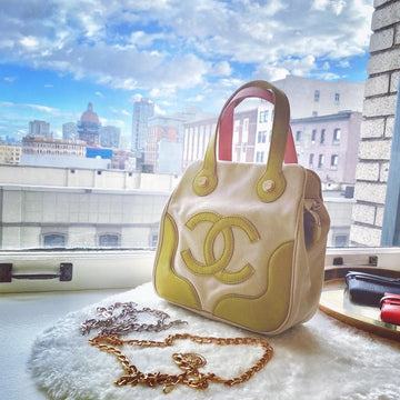 CHANEL  cotton handbag