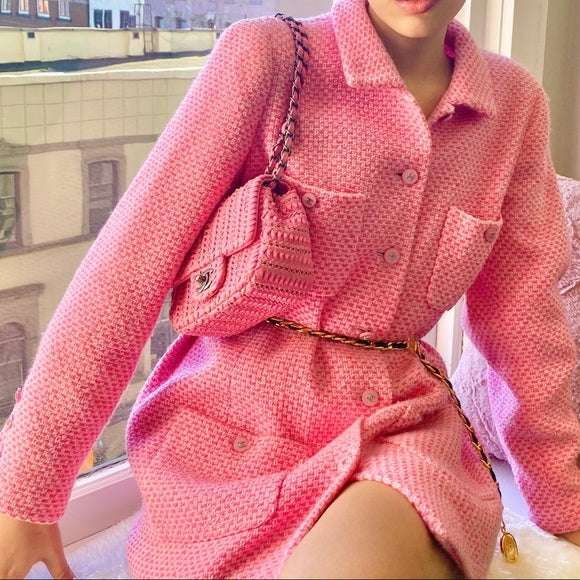 Chanel wool silk coat