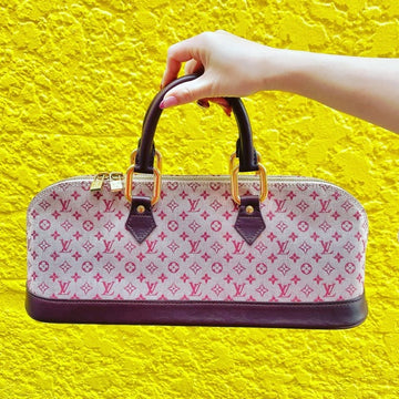 LOUIS VUITTON  red Alma Long Handbag