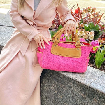 CELINE pink logo tote