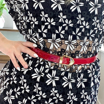 LOUIS VUITTON red belt