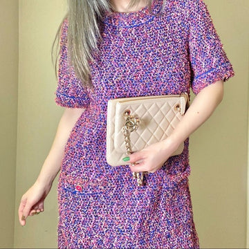 CHANEL classic lavender dress