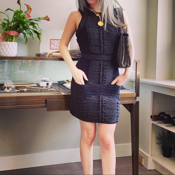 BALMAIN ÃÂ H&M black Velvet dress