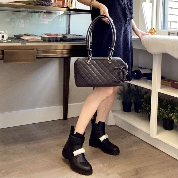 CHANEL brown Cambon shoulder bag