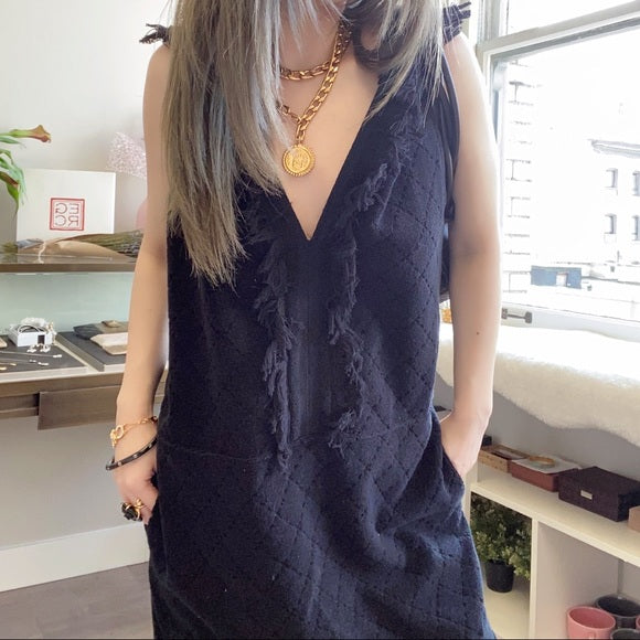 CHANEL black sport dress
