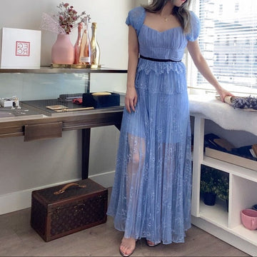 SELF PORTRAIT lace maxi dress