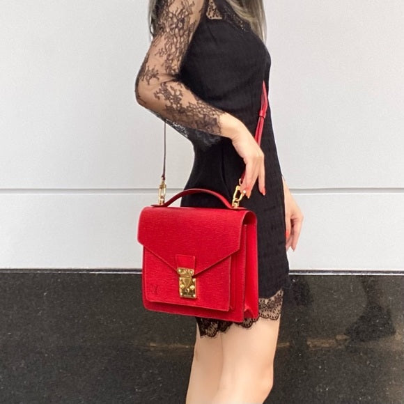 LOUIS VUITTON Red Metie  handbag