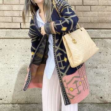 CHANEL Beige  lambskin Shoulder bag