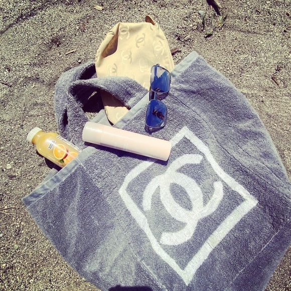 CHANEL  cotton beach Tote