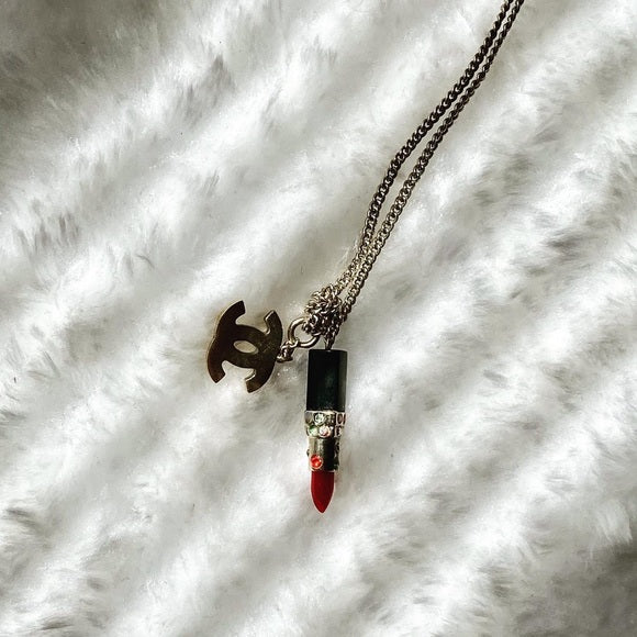 CHANEL rare lipstick necklace