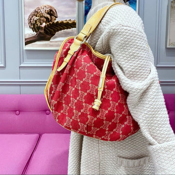 CELINE  monogram cloth bag.