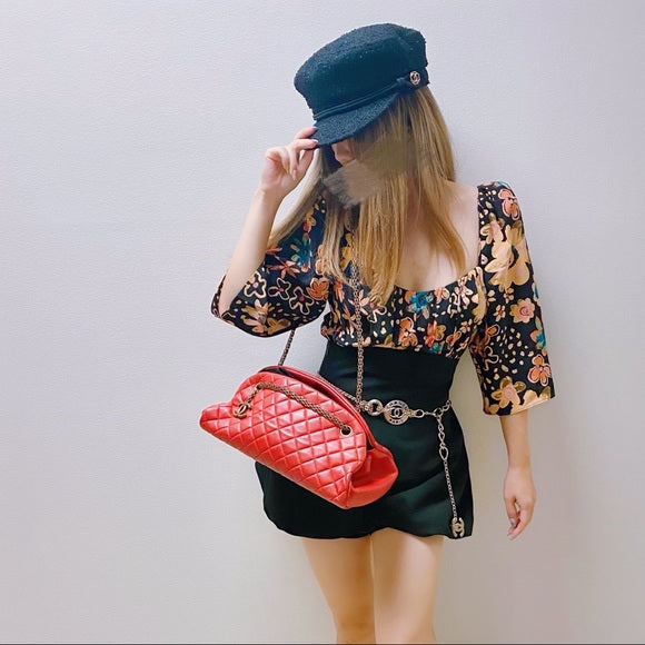 CHANEL black Newsboy's  hat