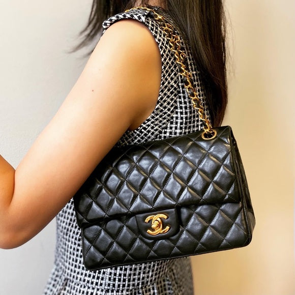 CHANEL classic flap medium size lambskin bag