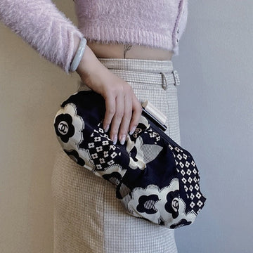 CHANEL  silk clutch