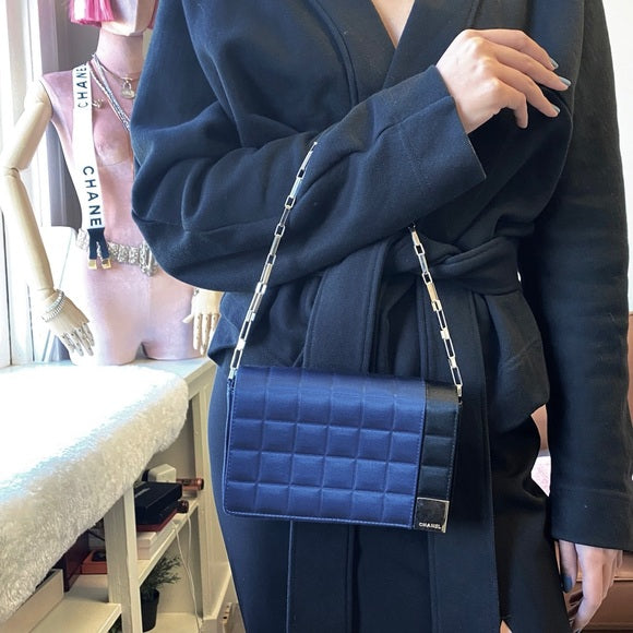 CHANEL two color Chocolate Bar Mini Bag