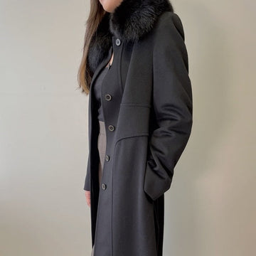 MAXMARA Wool coat With fox collar
