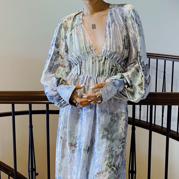BURBERRY 100% silk runway dress