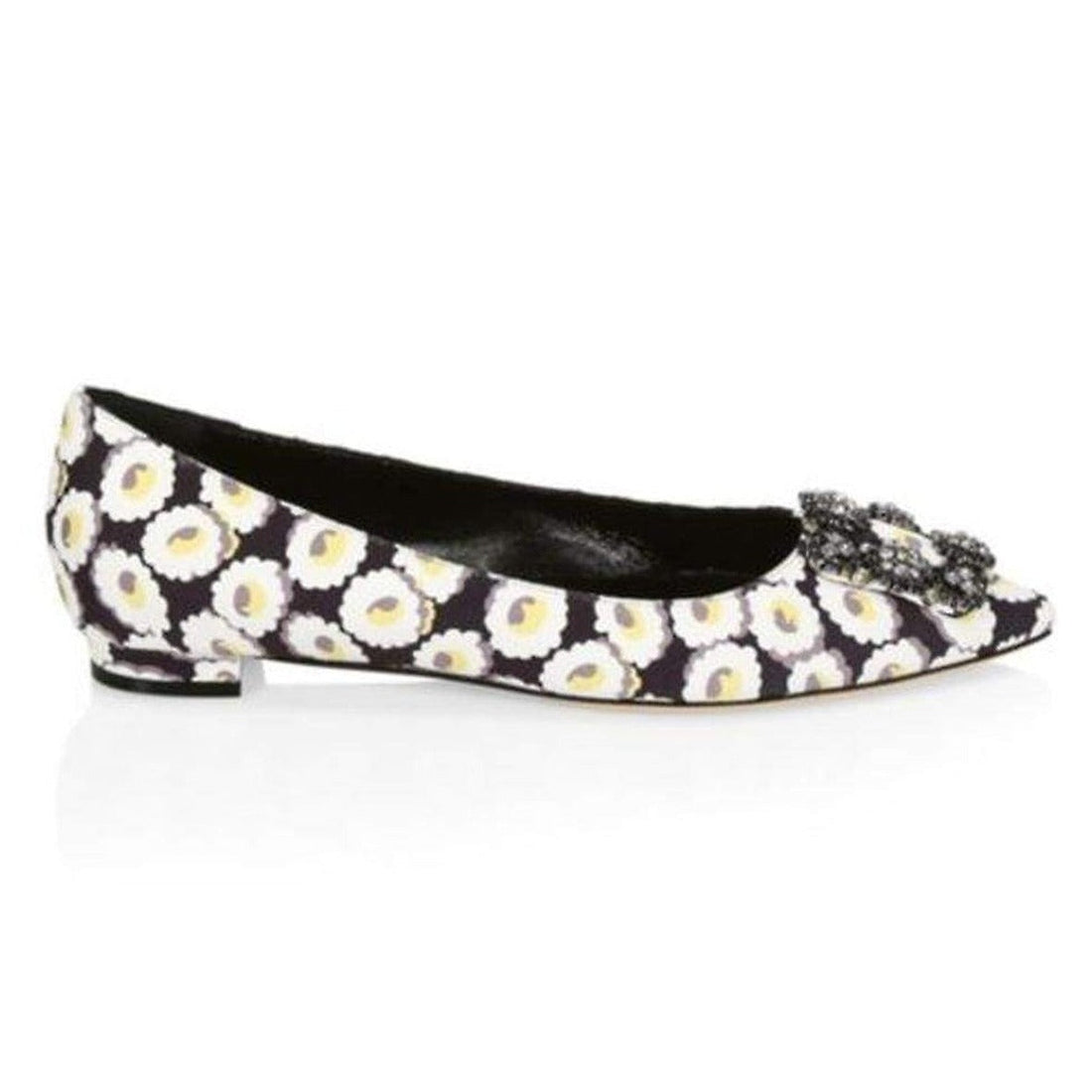 'Hangisi' Swarovski Crystal Brooch Floral Print Flats