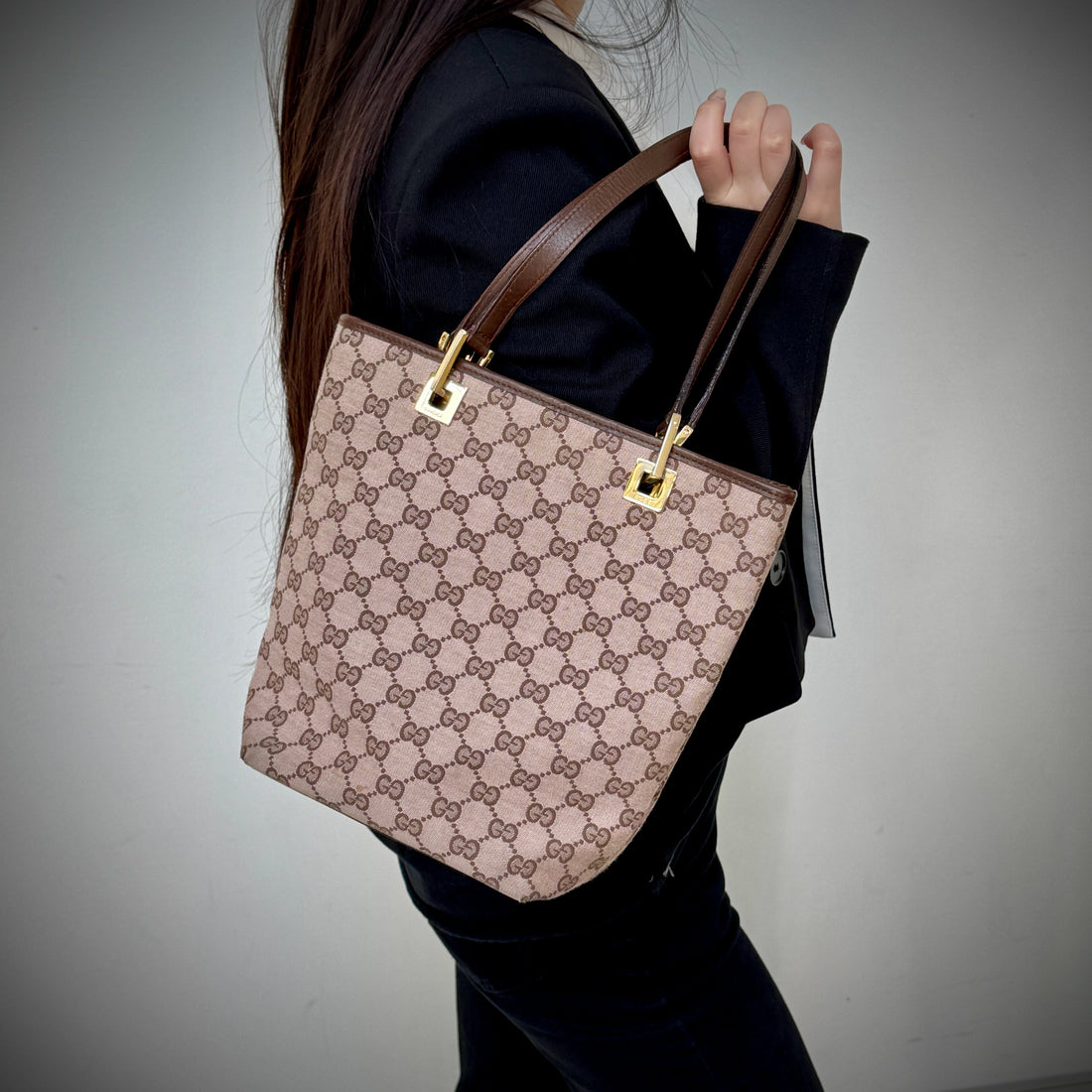 Gucci Pink GG Canvas tote bag TWS