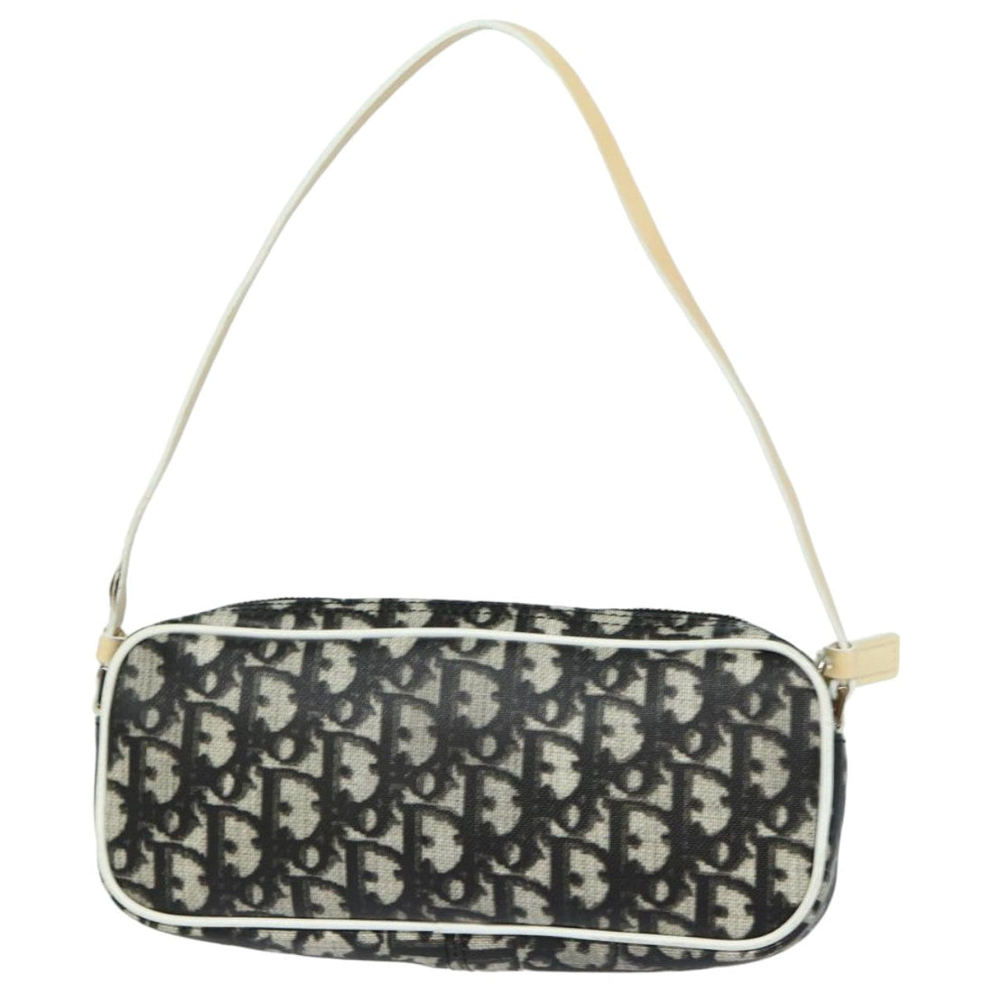CHRISTIAN Top quality Dior Trotter Canvas Accessory Pouch Black Auth mr353