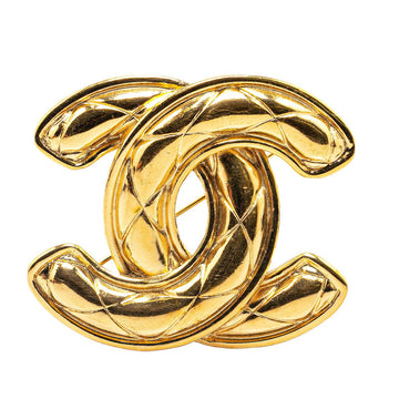 Chanel  Matelasse Coco Mark Brooch Gold Plated