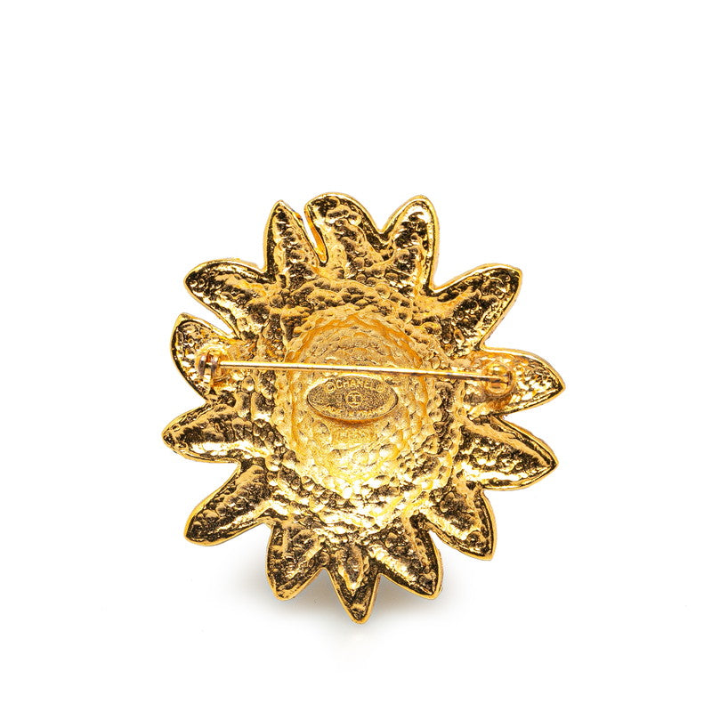 Chanel Lion Motif Brooch Gold Plated