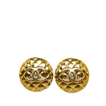 Chanel  Coco Mark Earrings Gold Plated