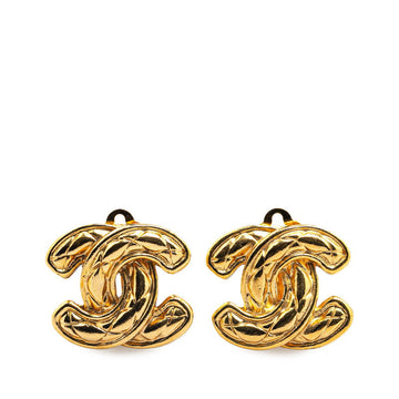 Chanel Matelasse Coco no mark Earrings Gold