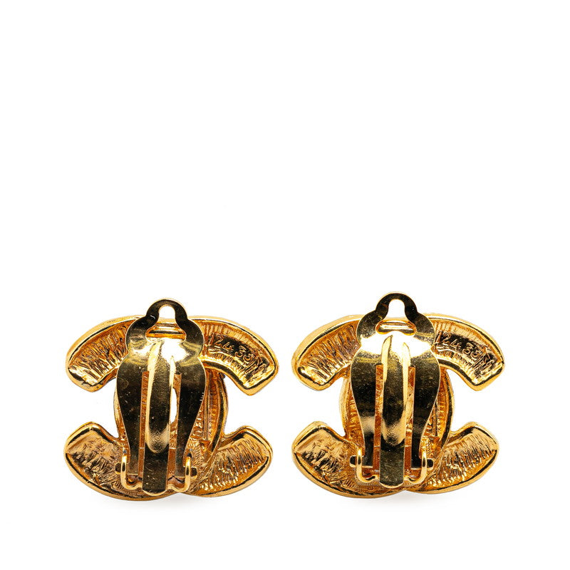Chanel Matelasse Coco no mark Earrings Gold