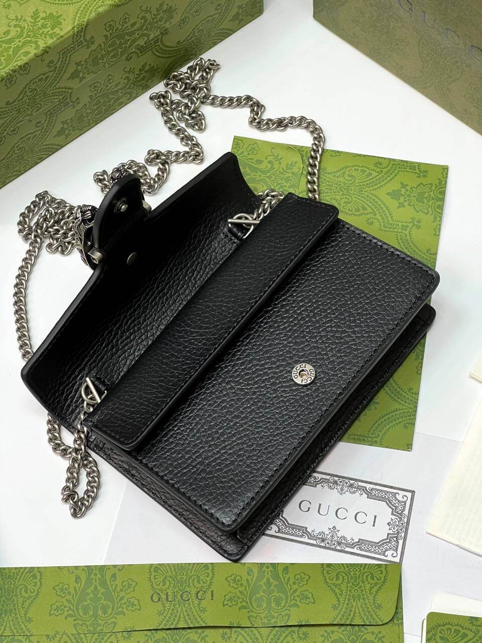 Dionysus leather mini bag black