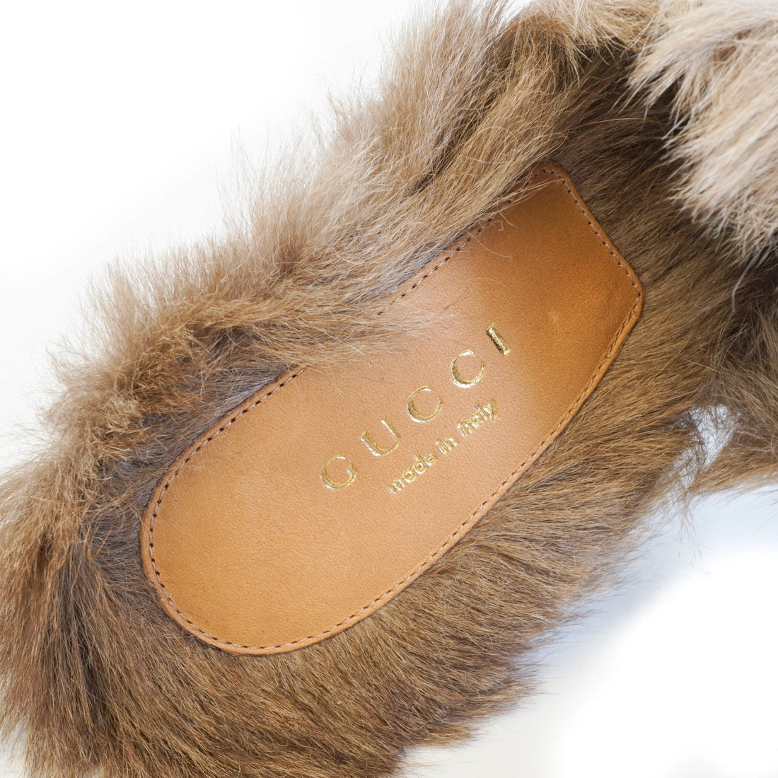 Gucci Princetown Mule Pump with Kangaroo Fur