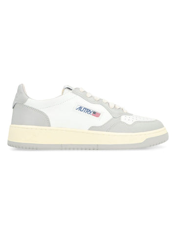 MEDALIST WHITE/GREY LEATHER TRAINER