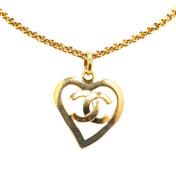 Chanel  Heart Motif Necklace Gold