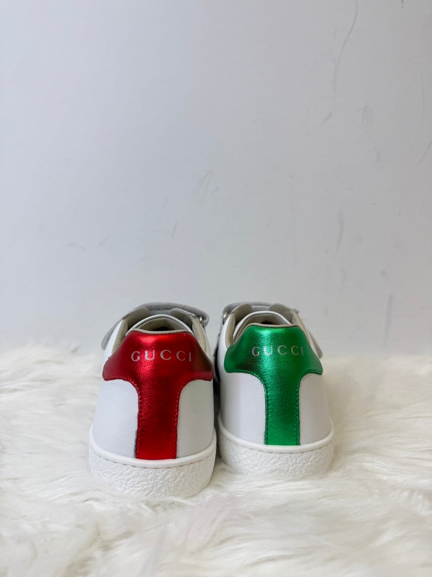 Gucci Junior White Sneakers Size 38