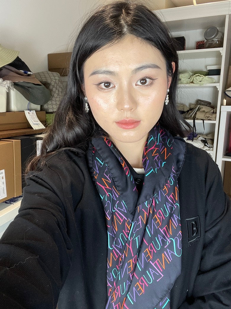 Saint Laurent Multicolor Silk Scarf